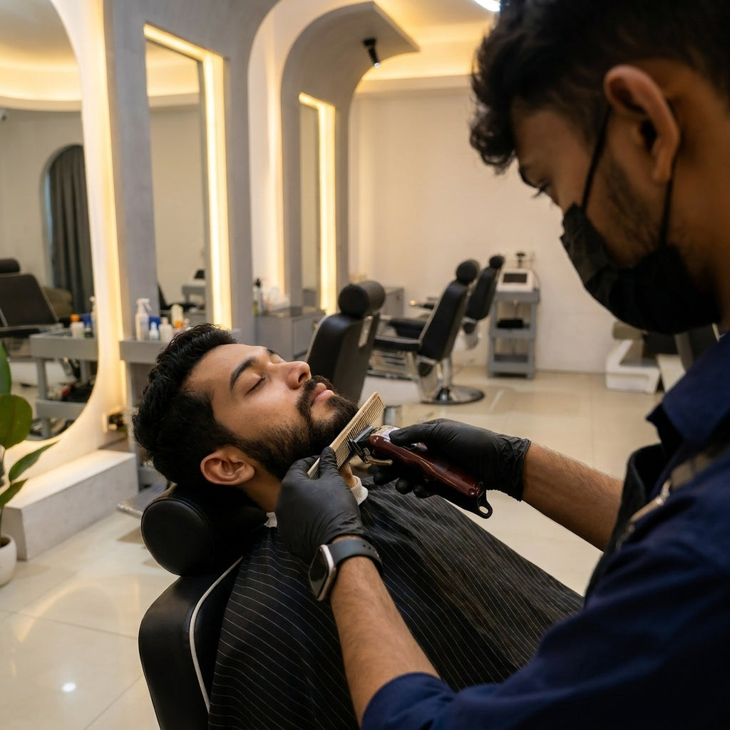 Beard Cut, Clean with Cleanser